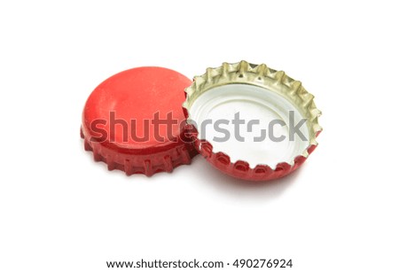 beer cap on white background