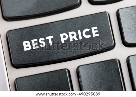 Black keyboard with the words best price