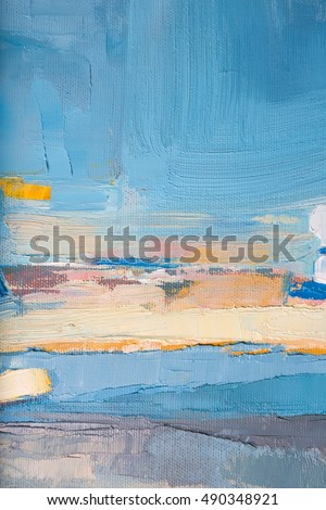 painted background with brush strokes Royalty-Free Stock Photo #490348921