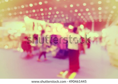 Blurred shopping mall background