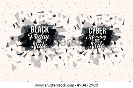 abstract icon. Black Friday sale and offer theme. White and texture background. Vector illustration