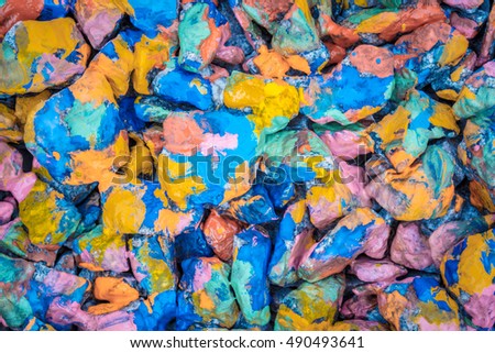 abstract background of the plane lying on colored stones