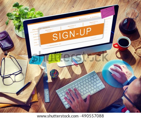 Online Application Registration Form Graphics Concept