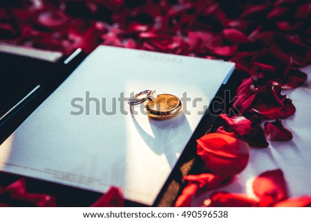Perfect Ring on the Red Roses