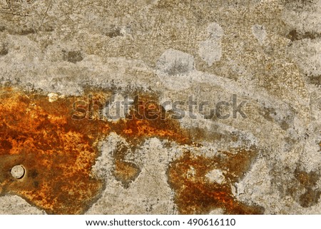 Close up photo of old rusty galvanized iron sheet texture.