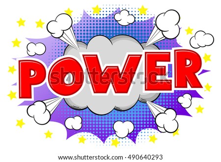 vector illustration of a comic sound effect power