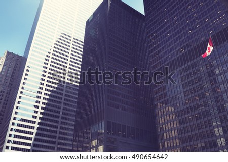Street View, Cities Buildings in Toronto, Ontario, Canada