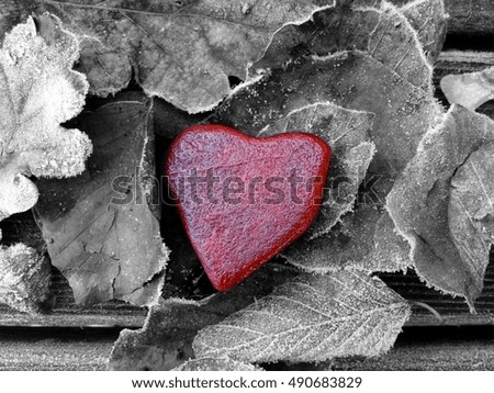 Lonely heart made of stone