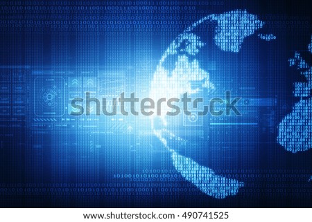 2d illustration globe internet connecting