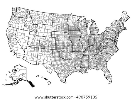 United States of America map Royalty-Free Stock Photo #490759105