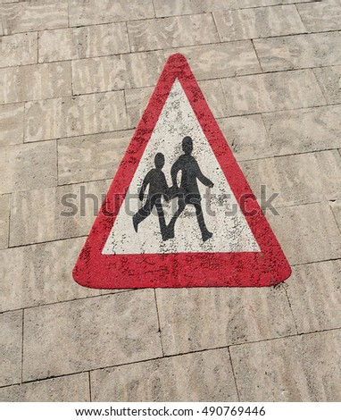 Aerial crosswalk texture sign background