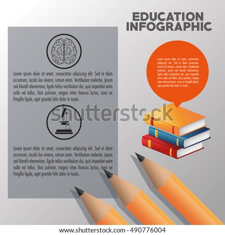 Education and learning infographic design