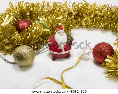 Christmas decorations and Santa Claus