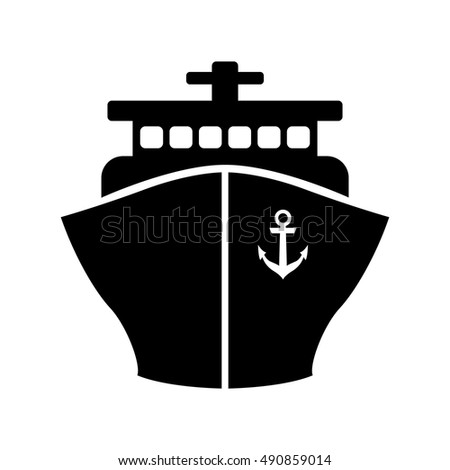 Ship Icon Royalty-Free Stock Photo #490859014