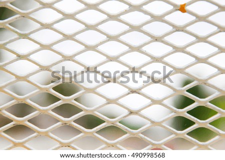 Steel mesh background.