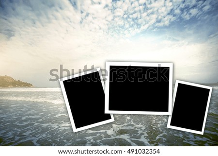 photo frame at sea in Thailand