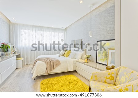 Modern Luxury Bedroom Royalty-Free Stock Photo #491077306