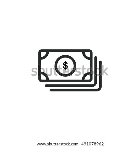 Simple Money icon. Universal cash icon. Vector Icon