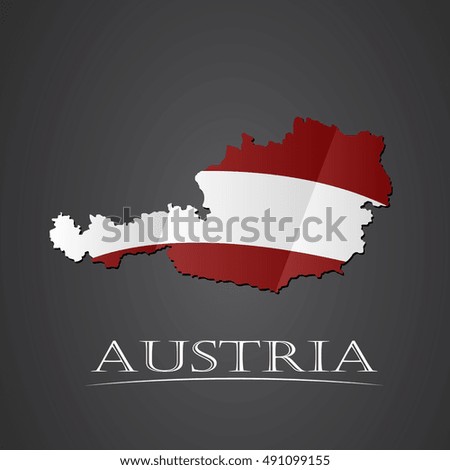Map of austria. vector illustration
