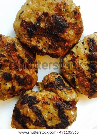 Grill burgers. Minced burgers. Roasted burgers the grilled 