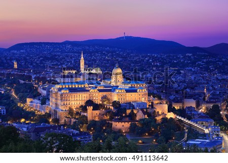 Royal Palace in Budapest, Hungary Royalty-Free Stock Photo #491113642