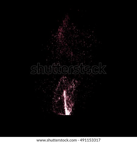 splash of ink isolated on black background. beautiful pink splash close-up. pink water splash. oil splash. water spray with drops isolated.