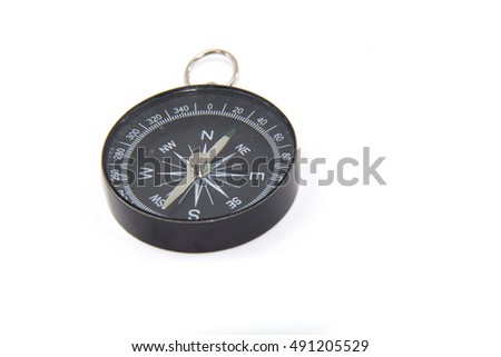 Compass isolated in white background.