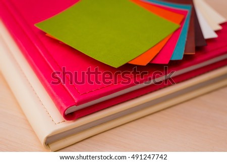 colored photobook on the table