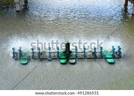 Stop action of water and aerator turbine in canal