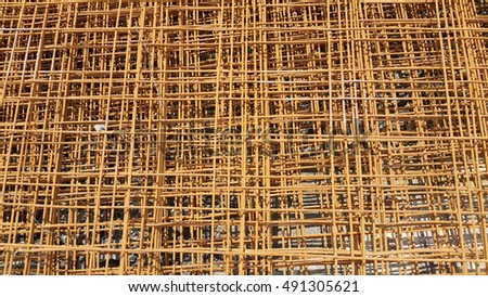 Steel wire mesh texture in construction site
