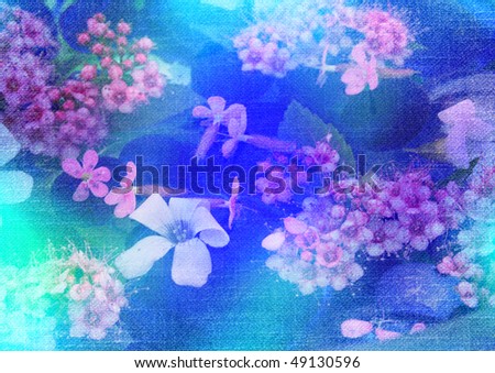 styled floral picture on canvas