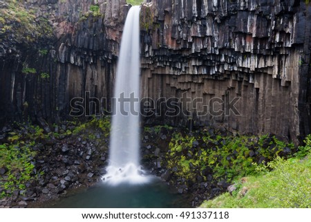 Svartifoss waterfall, Skaftafell, Iceland