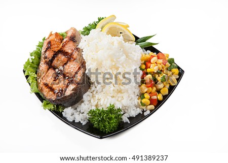 Dish of Russian national kitchen on isolated background