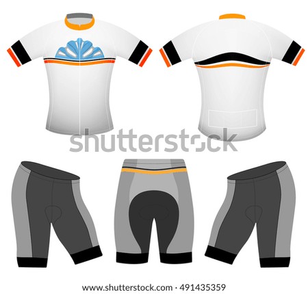 Cycling vest style sports t-shirt vector on a white background