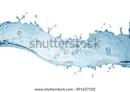 water splash isolated on white background,water wave

