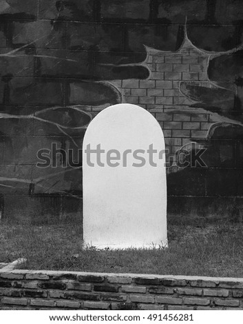 gravestone concept, black and white tone