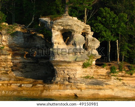 Michigan's Pictured Rocks at Sunset
