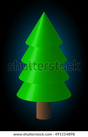 coniferous tree , Vector silhouette of  trees ,