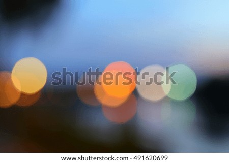 Abstract blurred bokeh colorfu beautiful in night view, with copy space