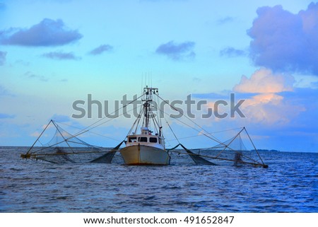 shrimp boat Royalty-Free Stock Photo #491652847