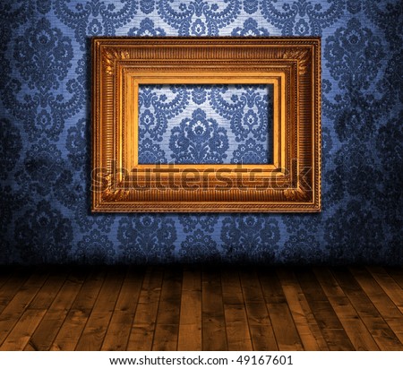 Room interior - ornate frame on the wall