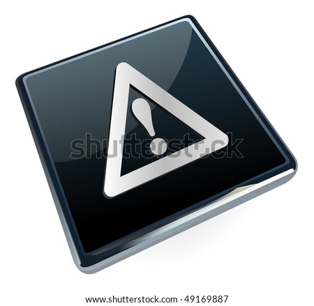 Attention button. vector