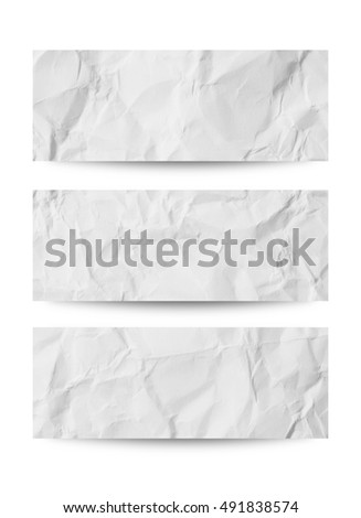 Recycled paper stick on white background