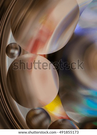 Abstract background with beautiful colors, reflections and circles