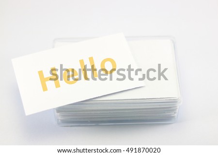 Photo of business cards. Template for branding identity,Isolated