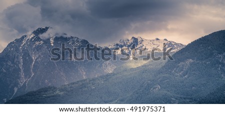 mountain scenery, mountains of Valle d'Aosta, Italian Alps.