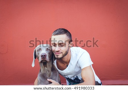 Dog and man