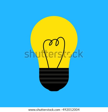 Light bulb. Vector design element. Icon