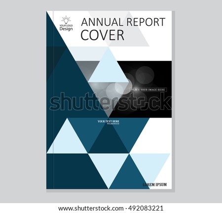 Annual business report cover template. Booklet, brochure cover, poster, presentation, business flyer, banner abstract vector design. A4 format