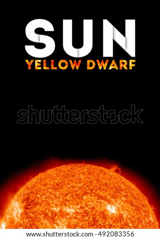 Sun. Minimalistic style set of planets in solar system. Black background. Place for text and infographics. Elements of this image furnished by NASA. Astronomy and science concept.